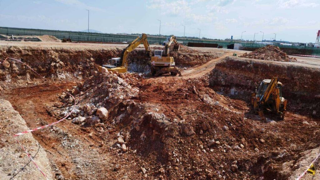 Bulk earthworks with excavators #2