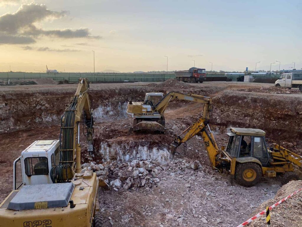 Bulk earthworks with excavators #4