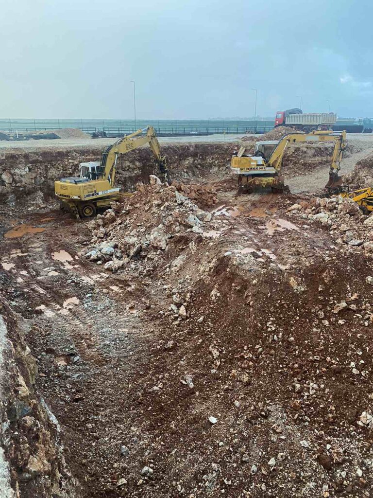 Bulk earthworks with excavators #5